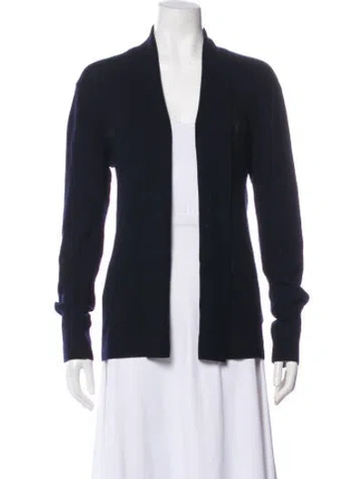 Pre-owned Allsaints Merino Wool Open Front Sweater In Gray