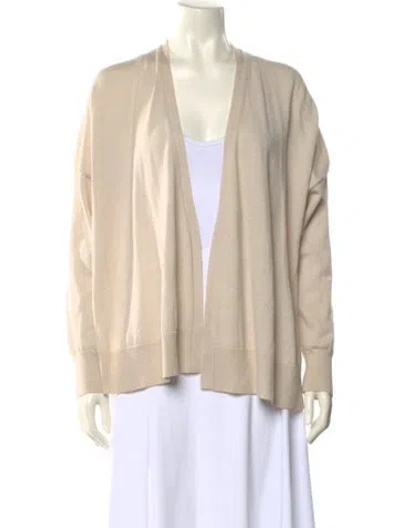 Pre-owned Allsaints Merino Wool Open Front Sweater In Neutral
