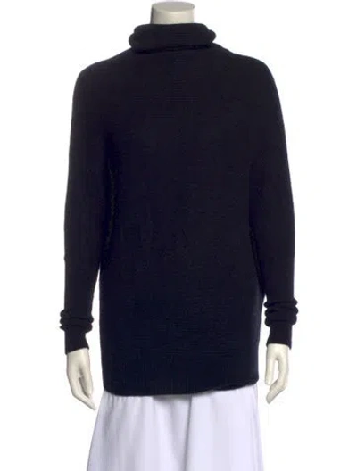 Pre-owned Allsaints Merino Wool Turtleneck Sweater In Black