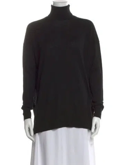 Pre-owned Allsaints Merino Wool Turtleneck Sweater In Black