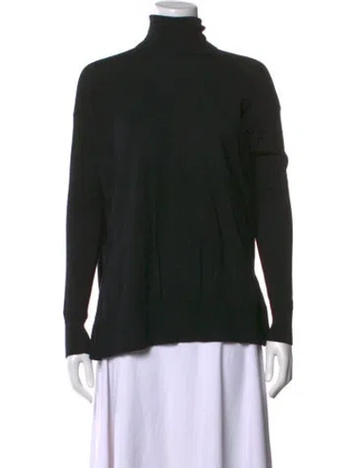 Pre-owned Allsaints Merino Wool Turtleneck Sweater In Black