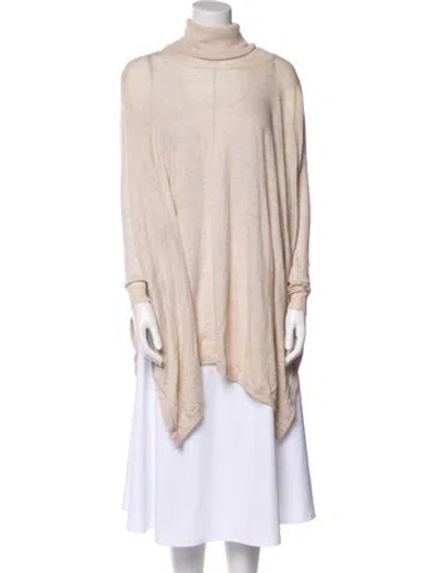 Pre-owned Allsaints Merino Wool Turtleneck Sweater In Neutral
