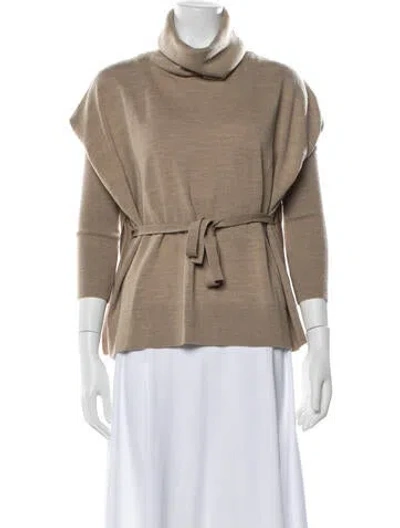 Pre-owned Allsaints Merino Wool Turtleneck Sweater W/ Tags In Neutrals