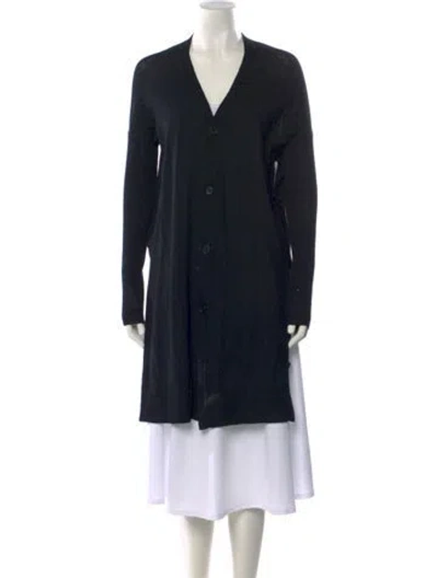 Pre-owned Allsaints Merino Wool V-neck Sweater In Black
