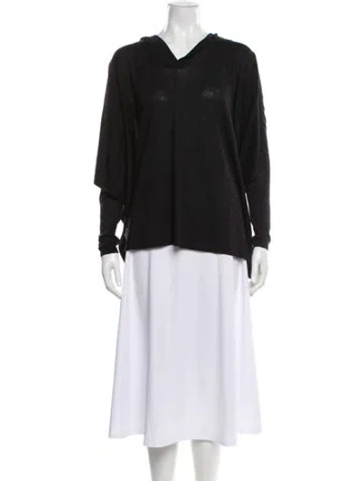 Pre-owned Allsaints Merino Wool V-neck Sweater In Black