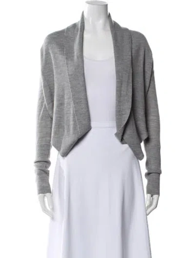 Pre-owned Allsaints Merino Wool V-neck Sweater In Gray