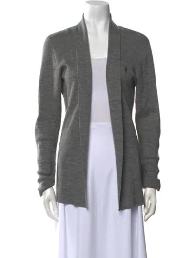 Pre-owned Allsaints Merino Wool V-neck Sweater In Gray