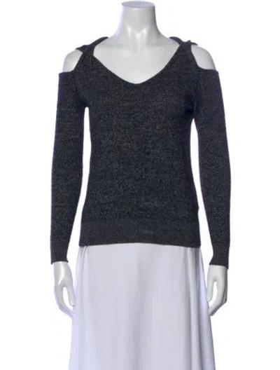 Pre-owned Allsaints Merino Wool V-neck Sweater In Multicolor