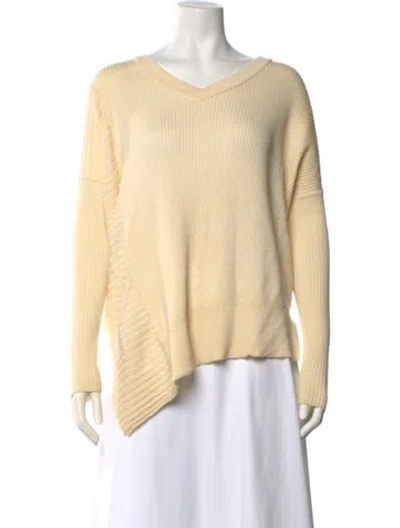 Pre-owned Allsaints Merino Wool V-neck Sweater In Neutral