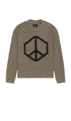 Allsaints Message Crew Neck Sweater In Gray