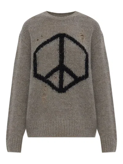 Allsaints Message Jumper In Gray