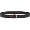 Allsaints Metal Buckle Belt In Black