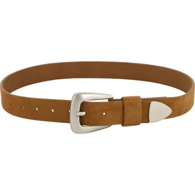 Allsaints Metal Tip Suede Belt In Multi