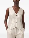 Allsaints Averie Relaxed Fit Vest In Neutral