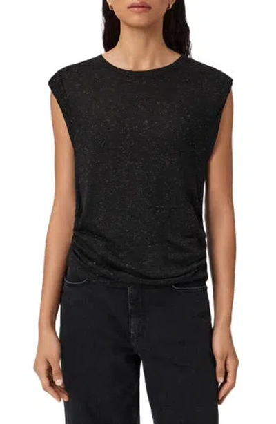 Allsaints Metallic Cap Sleeve Top In Multi