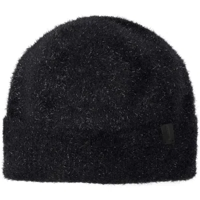 Allsaints Metallic Eyelash Knit Beanie In Black