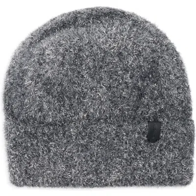 Allsaints Metallic Eyelash Knit Beanie In Brown