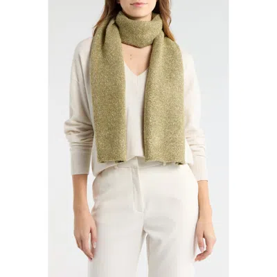 Allsaints Metallic Faux Fur Scarf In Brown