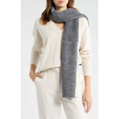 Allsaints Metallic Faux Fur Scarf In Burgundy