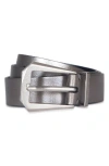 Allsaints Metallic Leather Western Belt In Gray