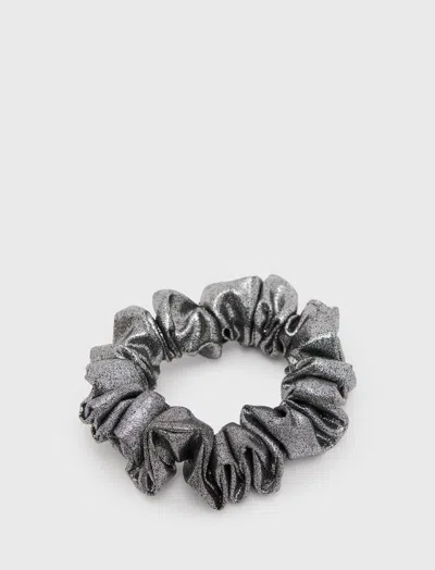 Allsaints Metallic Mini Scrunc In Grey