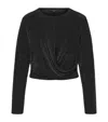 Allsaints Metallic Skylar Crop Top In Gray