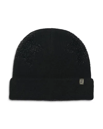 Allsaints Metallic Star Beanie In Black