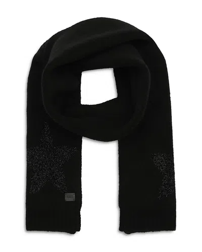 Allsaints Metallic Star Scarf In Black