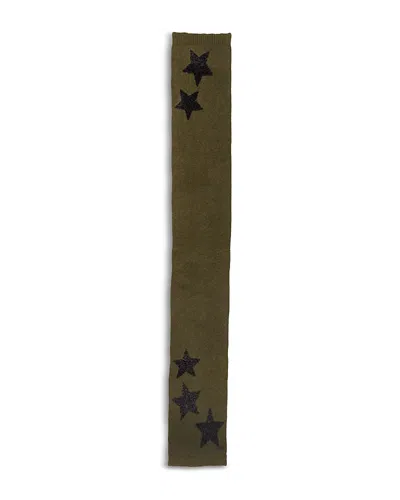 Allsaints Metallic Star Scarf In Neo Green