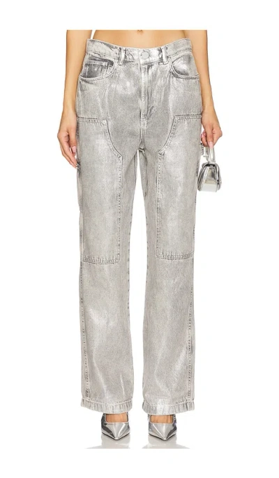 Allsaints Mia Carpenter In Metallic Silver