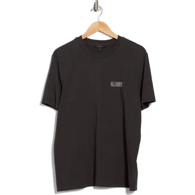 Allsaints Mic Oversize Logo Graphic T-shirt In Black