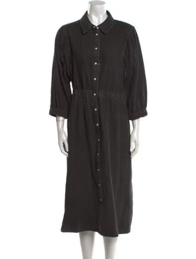 Pre-owned Allsaints Midi Length Dress In Black