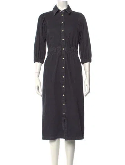 Pre-owned Allsaints Midi Length Dress In Gray