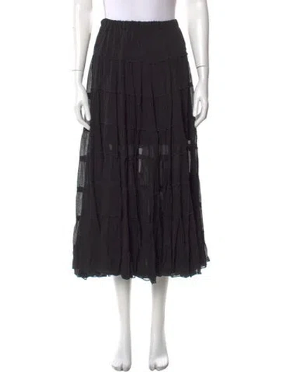 Pre-owned Allsaints Midi Length Skirt In Black
