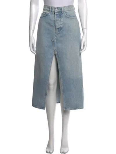 Pre-owned Allsaints Midi Length Skirt In Blue