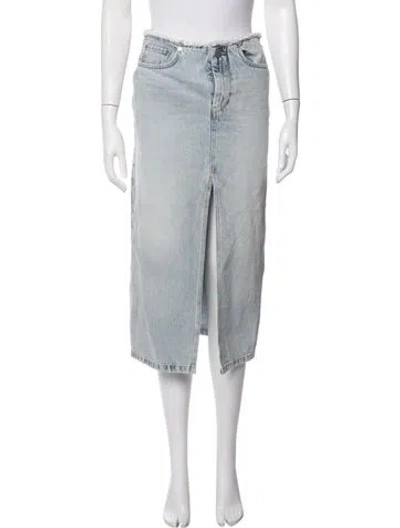 Pre-owned Allsaints Midi Length Skirt In Blue