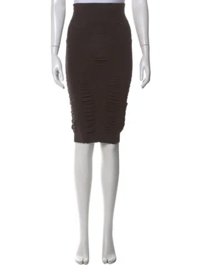 Pre-owned Allsaints Midi Length Skirt In Brown