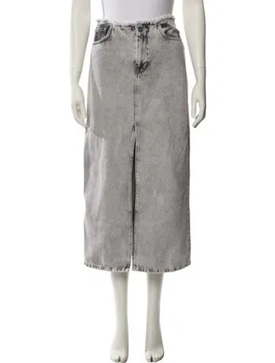 Pre-owned Allsaints Midi Length Skirt In Gray