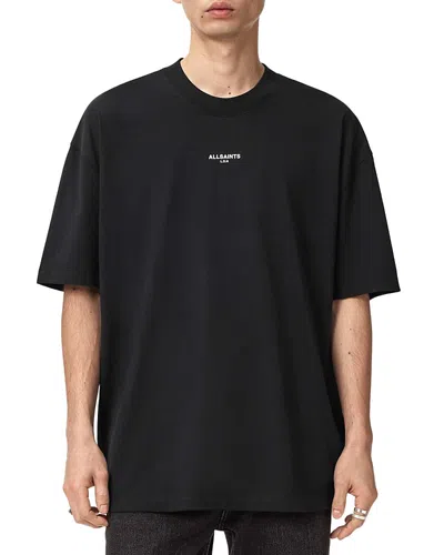 Allsaints Organic Cotton Mikro Oversized T-shirt In Black