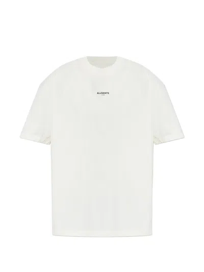 Allsaints Mikro Printed-logo T-shirt In White