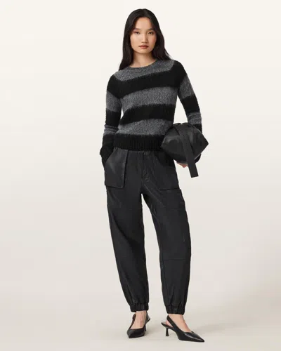 Allsaints Mila Tapered Cargo Pants In Gray