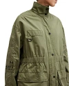 Allsaints Milla Cotton Grafiti Parka In Khaki Green
