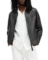 Allsaints Miller Lambskin Leather Biker Jacket In Black