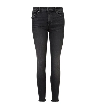 Allsaints Miller Push-up Skinny Jeans In Black