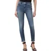 Allsaints Womens Deep Royal Blu Miller Pushup Skinny-leg High-rise Organic Cotton-blend Stretch-denim Jeans In Deep Royal Blue
