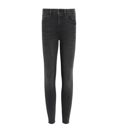 Allsaints Miller Push-up Skinny Jeans In Black