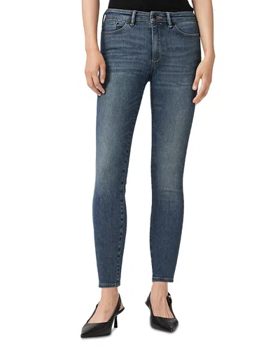 Allsaints Miller Size Me Mid Rise Skinny Jeans In Washed Indigo In Blue