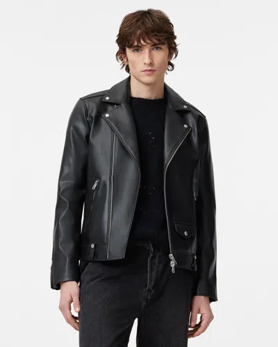 Allsaints Milo Desserto Biker Jacket In Black