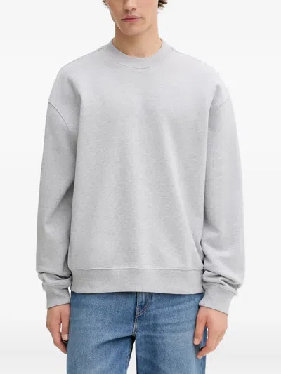 Allsaints Milo Logo-patch Sweatshirt In Gray