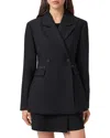 Allsaints Mimmie Double Breasted Blazer In Black